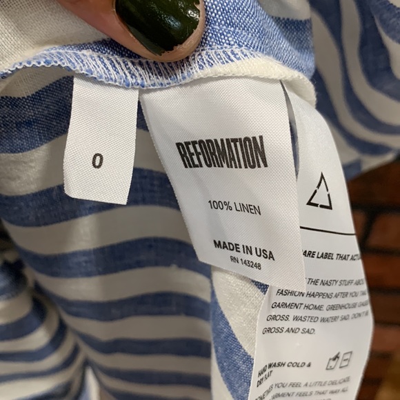 COPY - Reformation Blue Geneva Dress - Picture 12 of 13